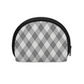 Grey Argyle Pattern Print Coin Purse