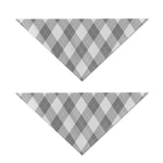 Grey Argyle Pattern Print Dog Bandana