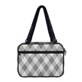 Grey Argyle Pattern Print Double Strap Bible Bag