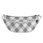 Grey Argyle Pattern Print Fanny Pack