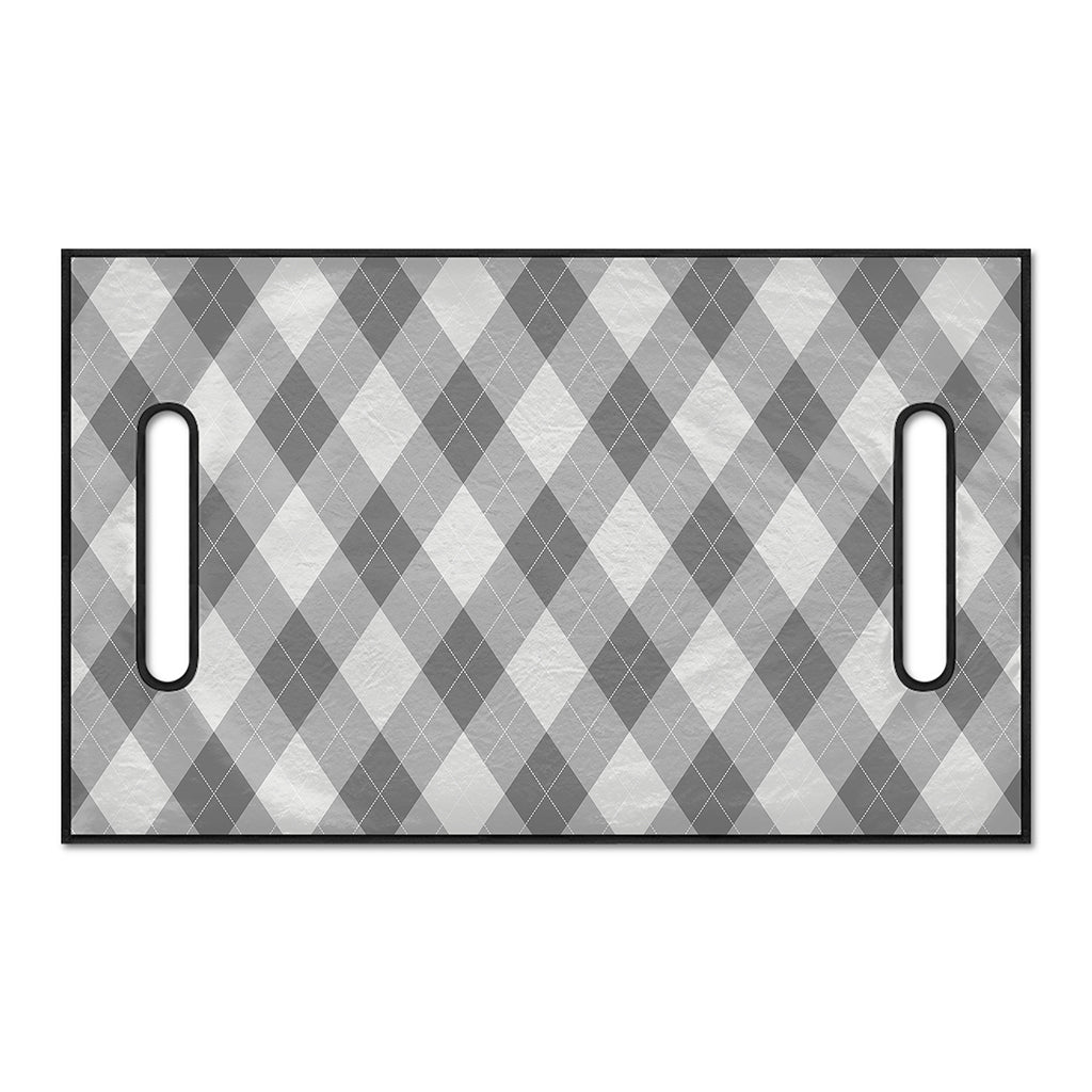 Grey Argyle Pattern Print Golf Cart Seat Cover