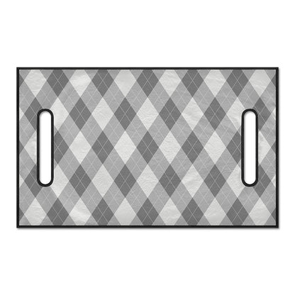 Grey Argyle Pattern Print Golf Cart Seat Cover