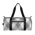 Grey Argyle Pattern Print Gym Bag