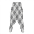 Grey Argyle Pattern Print Hammer Pants
