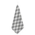 Grey Argyle Pattern Print Hand Towel