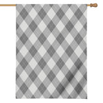 Grey Argyle Pattern Print House Flag