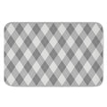 Grey Argyle Pattern Print Indoor Door Mat