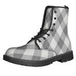 Grey Argyle Pattern Print Backpack