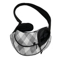 Grey Argyle Pattern Print Pet Sling Carrier