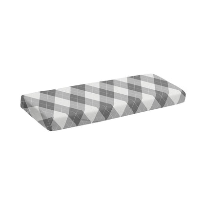Grey Argyle Pattern Print Piano Keyboard Cover