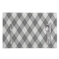 Grey Argyle Pattern Print Placemat