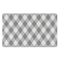 Grey Argyle Pattern Print Polyester Doormat