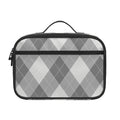 Grey Argyle Pattern Print Portable Lunch Bag