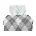 Grey Argyle Pattern Print Rectangle Tissue Box Cover