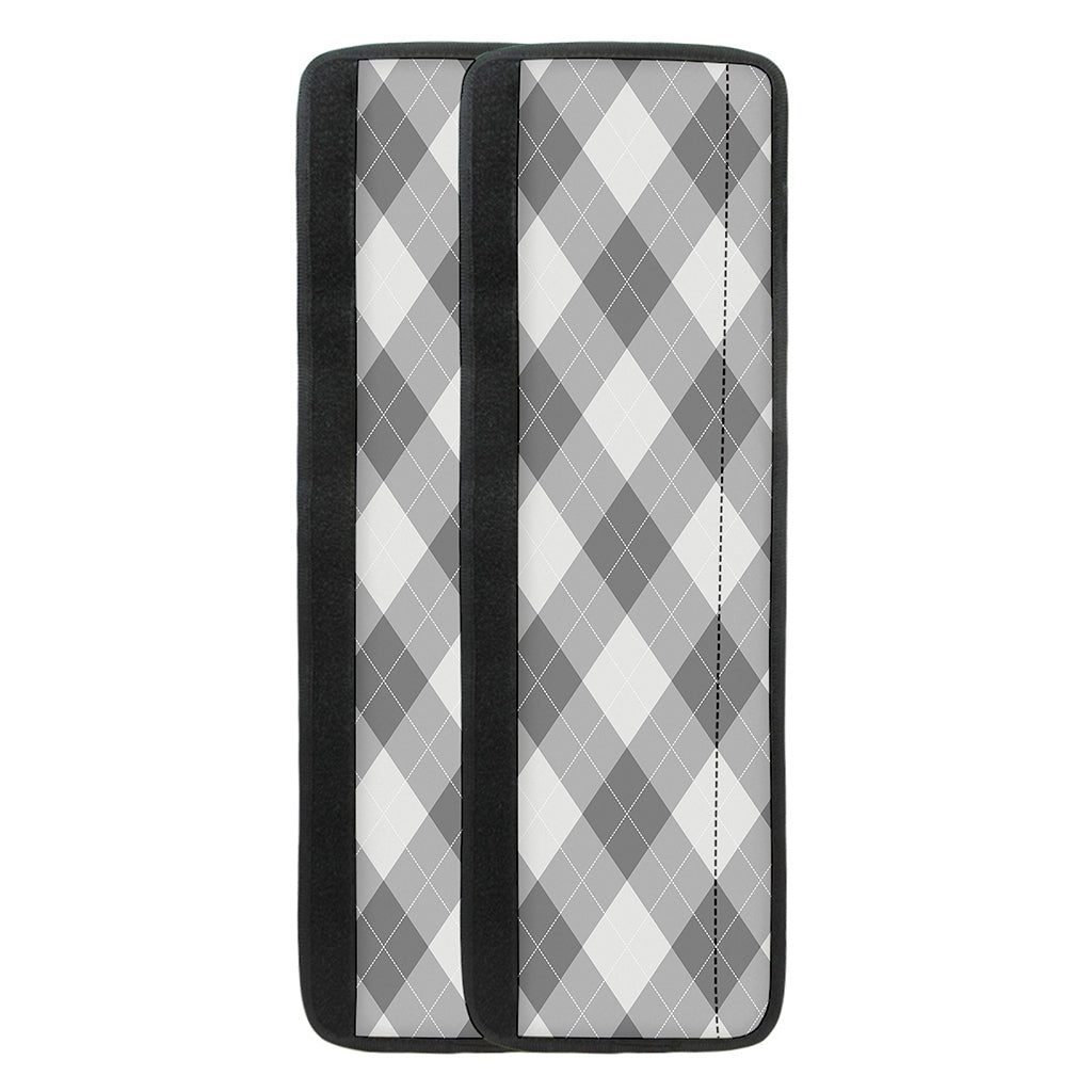 Grey Argyle Pattern Print Refrigerator Handle Covers