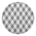Grey Argyle Pattern Print Round Blanket