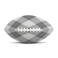 Grey Argyle Pattern Print Rugby Ball