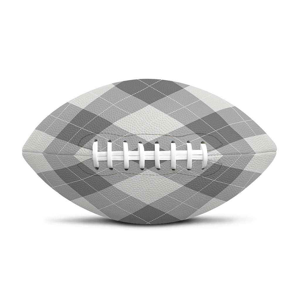 Grey Argyle Pattern Print Rugby Ball