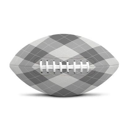 Grey Argyle Pattern Print Rugby Ball