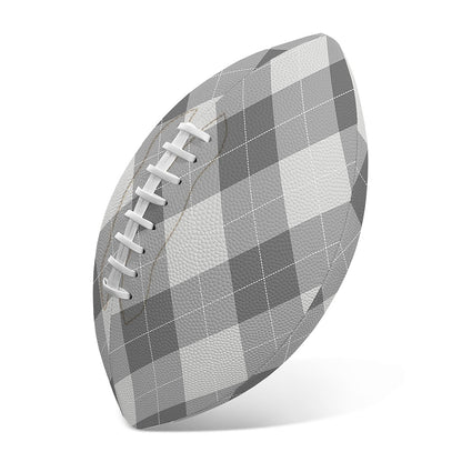 Grey Argyle Pattern Print Rugby Ball