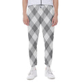 Grey Argyle Pattern Print Joggers