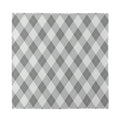 Grey Argyle Pattern Print Silk Bandana