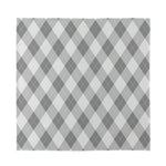 Grey Argyle Pattern Print Silk Bandana
