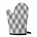 Grey Argyle Pattern Print Single Oven Mitt