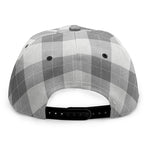 Grey Argyle Pattern Print Snapback Cap