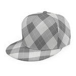 Grey Argyle Pattern Print Snapback Cap
