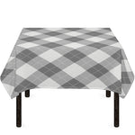 Grey Argyle Pattern Print Tablecloth