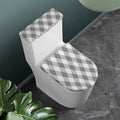 Grey Argyle Pattern Print Toilet Lid And Tank Cover Set