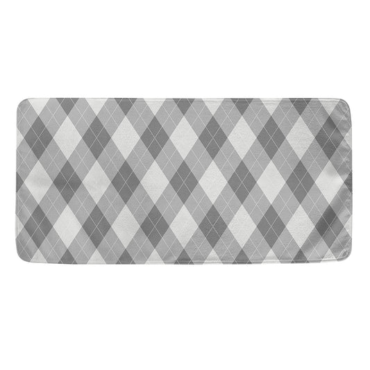 Grey Argyle Pattern Print Towel
