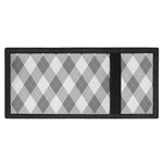 Grey Argyle Pattern Print Trifold Wallet