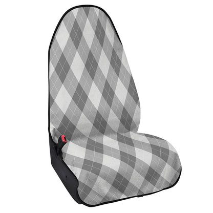 Grey Argyle Pattern Print Waterproof Car Seat Cover