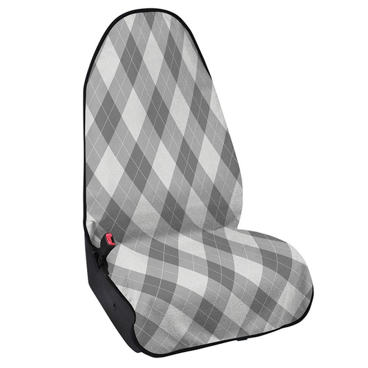 Grey Argyle Pattern Print Waterproof Car Seat Cover