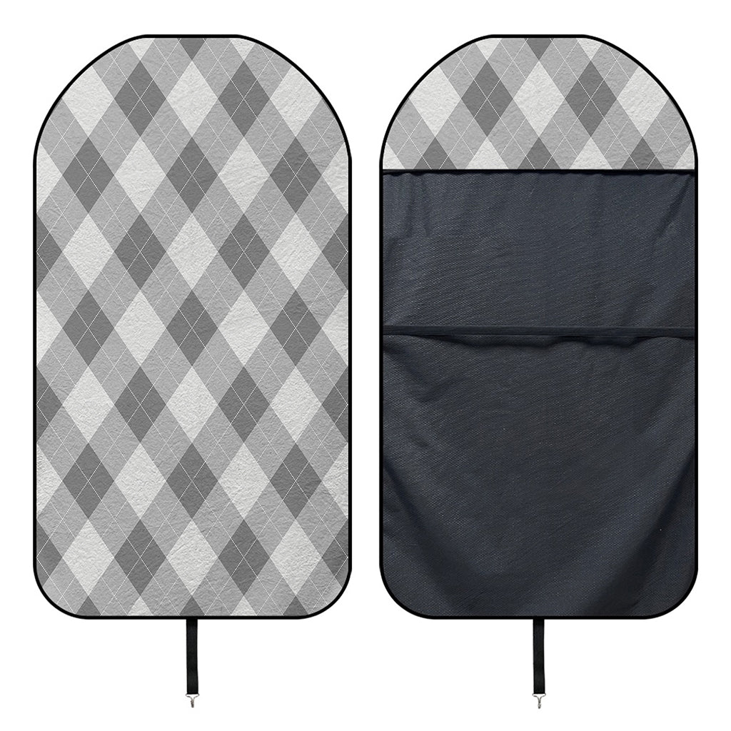 Grey Argyle Pattern Print Waterproof Car Seat Cover