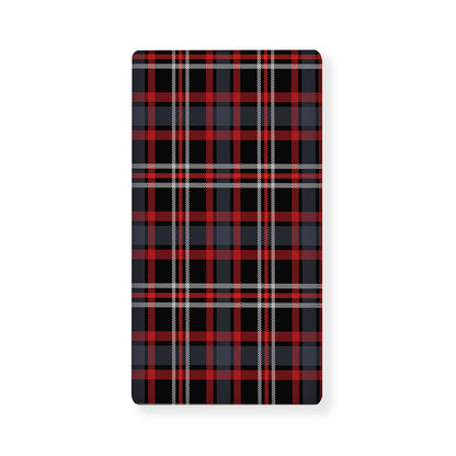 Grey Black And Red Scottish Plaid Print Baby Crib Sheet