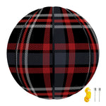 Grey Black And Red Scottish Plaid Print Basketball