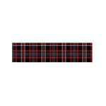 Grey Black And Red Scottish Plaid Print Bed Runner