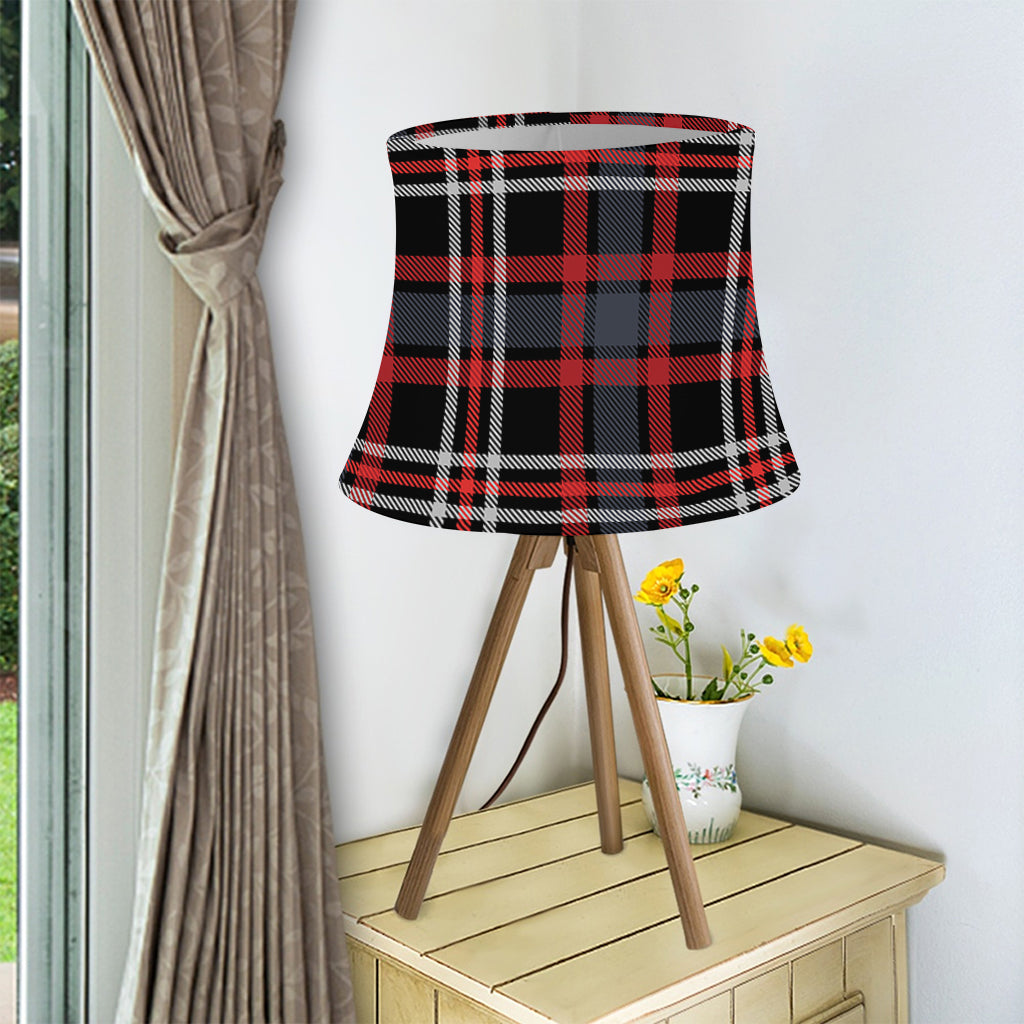 Grey Black And Red Scottish Plaid Print Bell Lamp Shade