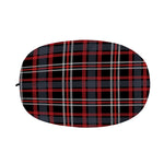 Grey Black And Red Scottish Plaid Print Car Side Mirror Covers