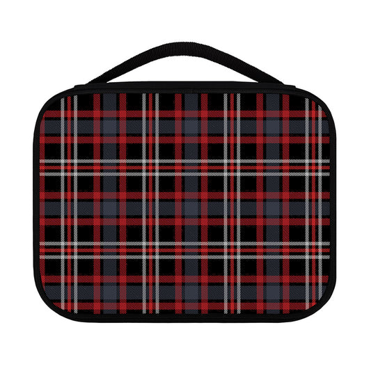 Grey Black And Red Scottish Plaid Print Classic Bible Case