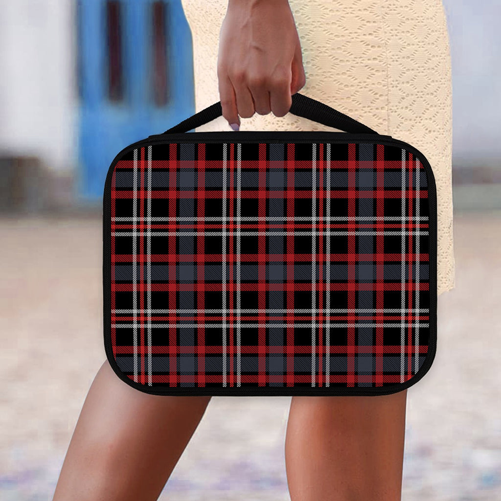 Grey Black And Red Scottish Plaid Print Classic Bible Case