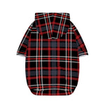 Grey Black And Red Scottish Plaid Print Dog Zip Up Hoodie