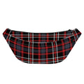 Grey Black And Red Scottish Plaid Print Fanny Pack