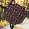 Grey Black And Red Scottish Plaid Print Foldable Umbrella