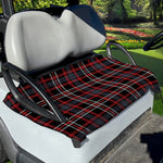 Grey Black And Red Scottish Plaid Print Golf Cart Seat Cover
