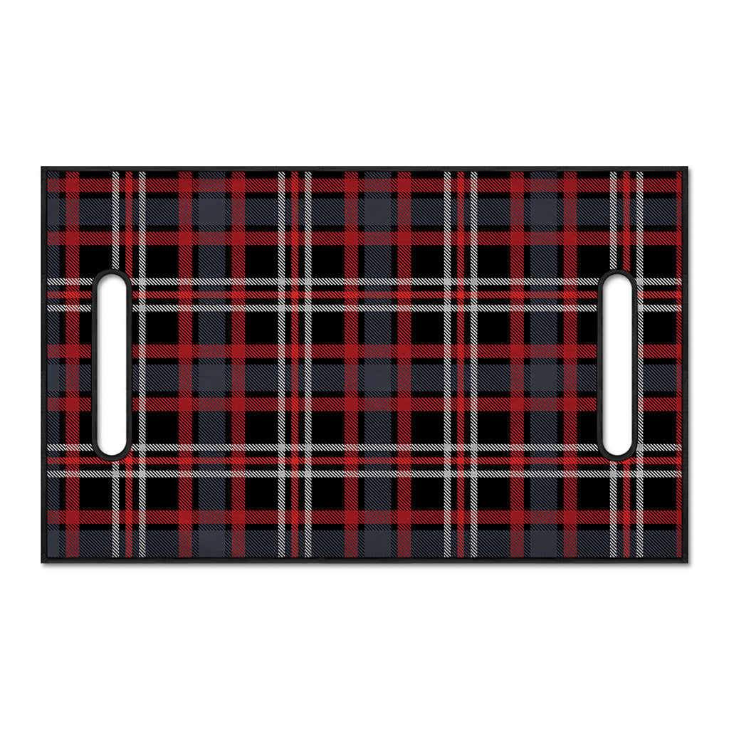 Grey Black And Red Scottish Plaid Print Golf Cart Seat Cover