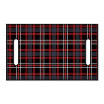Grey Black And Red Scottish Plaid Print Golf Cart Seat Cover
